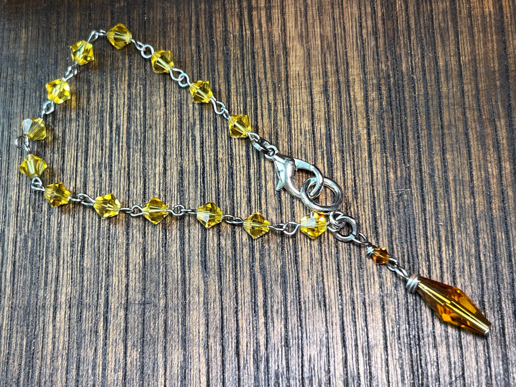 Swarovski Crystal Bracelet 7” - yellow & orange