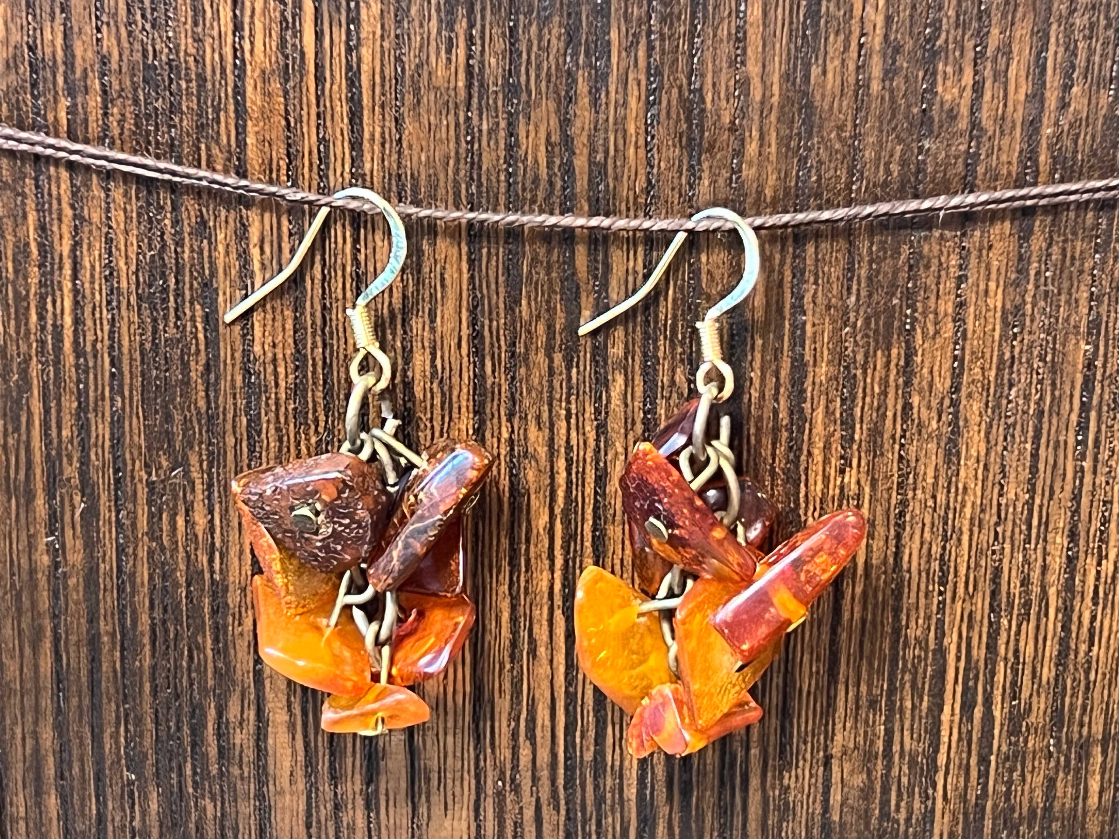 Polish Amber Shaky Earrings