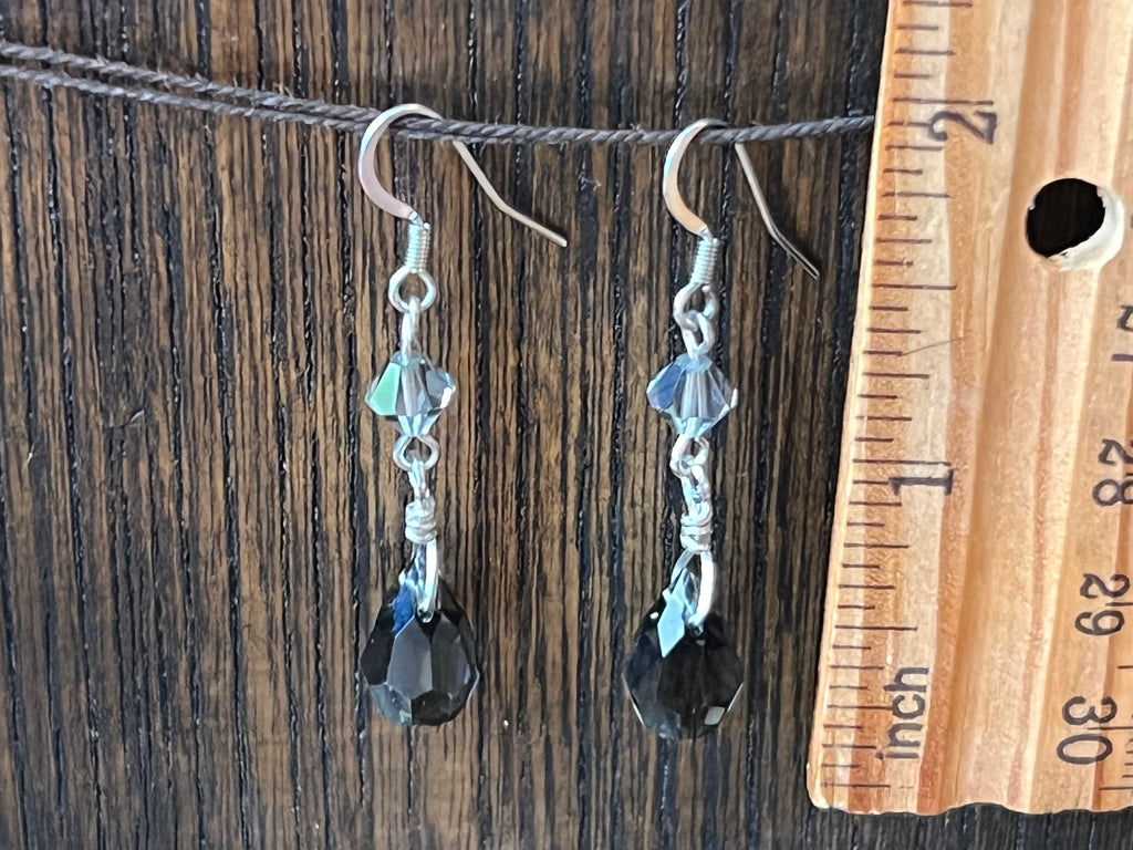Swarovski Crystal Earrings - Grey