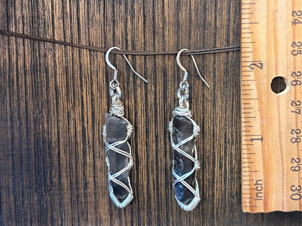 Smoky Quartz Wrapped earrings