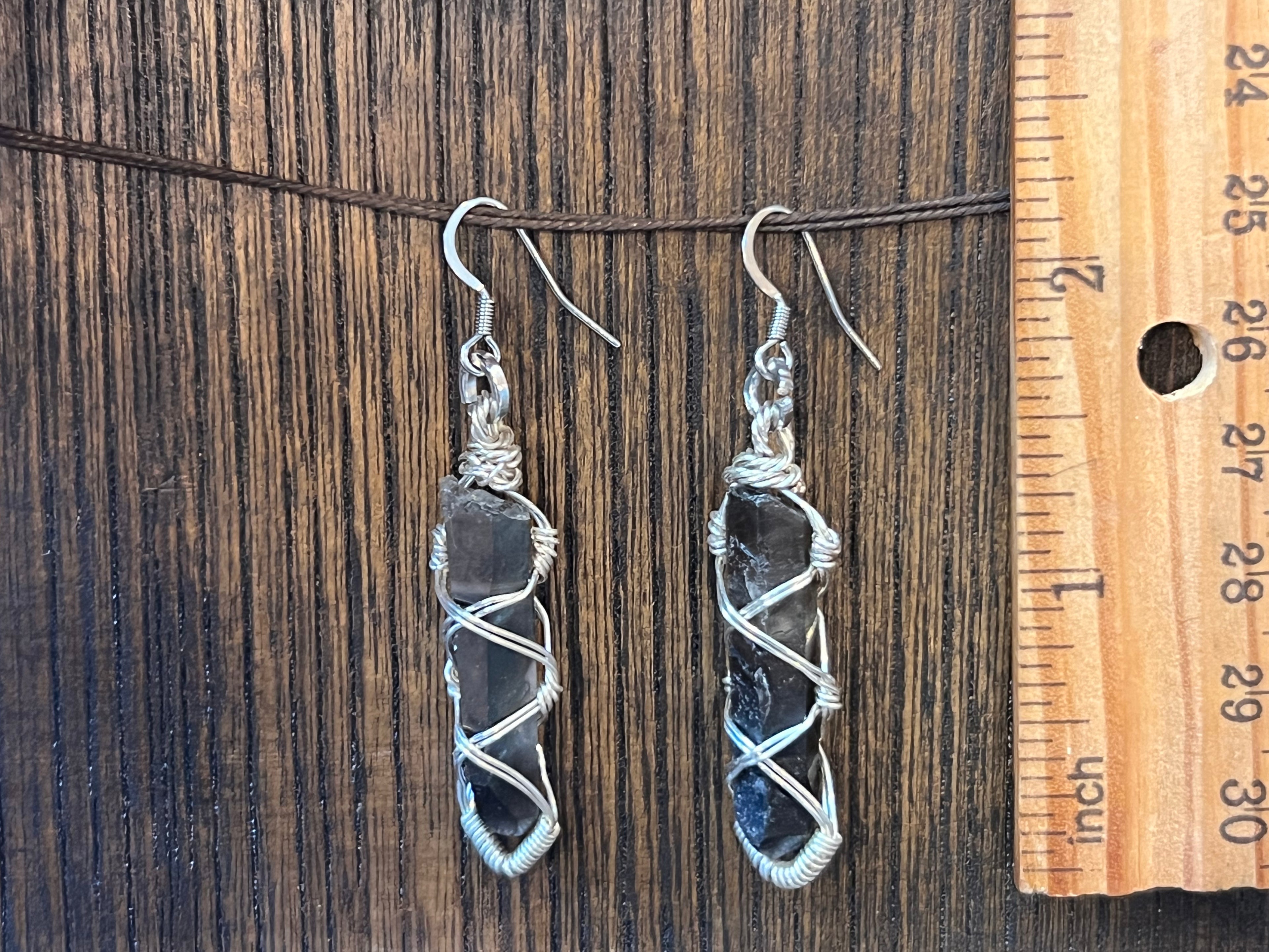 Smoky Quartz Wrapped earrings