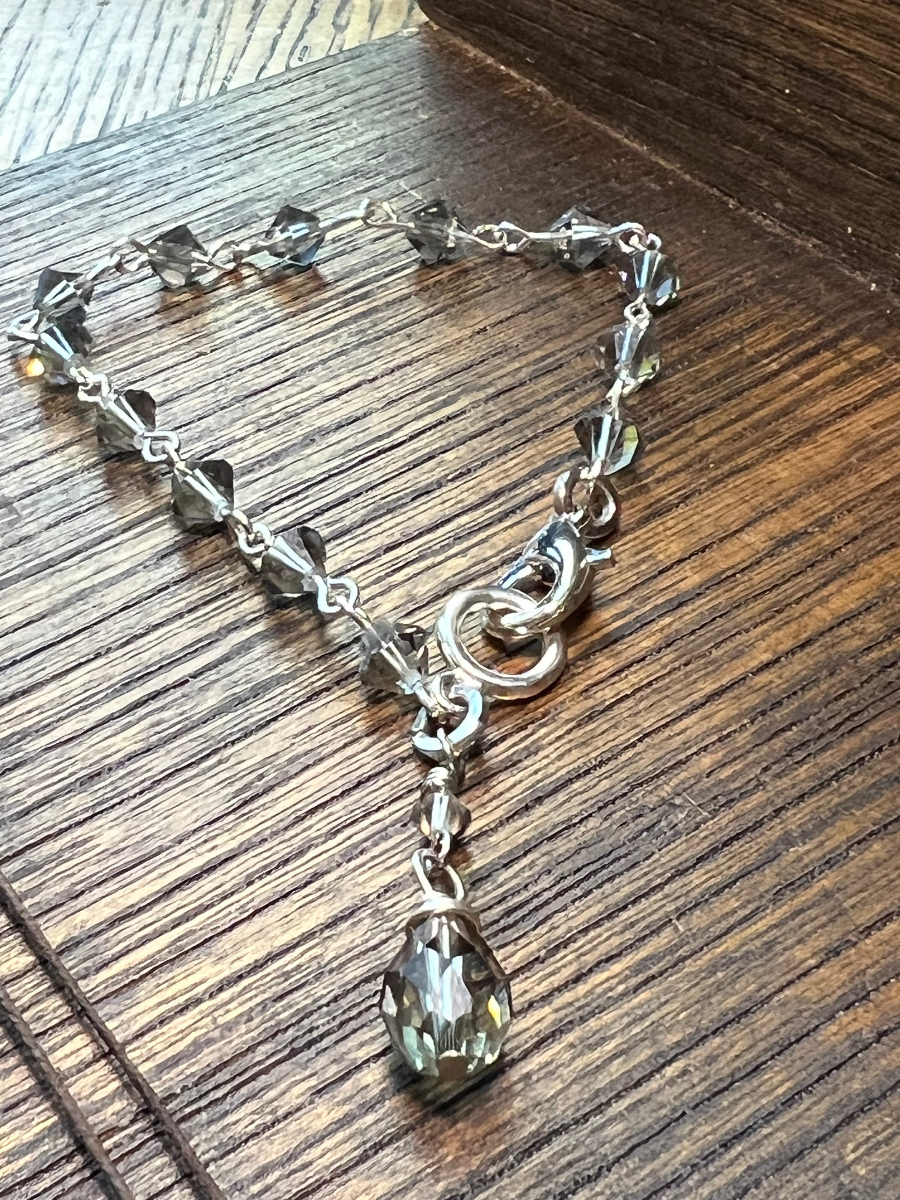 Swarovski Crystal Bracelet 7” - grey