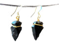 Obsidian Arrowhead Earrings