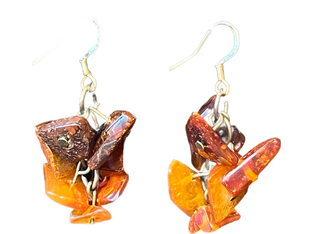 Polish Amber Shaky Earrings