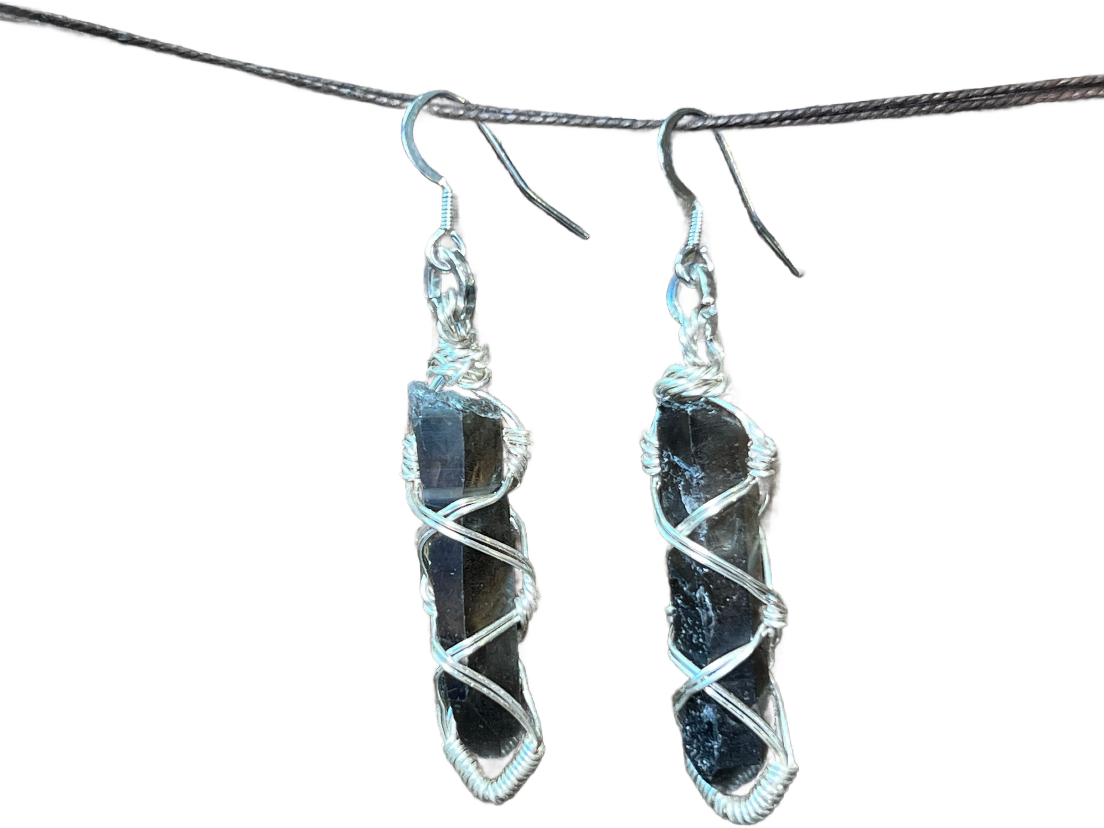 Smoky Quartz Wrapped earrings