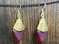 Glass Bead earrings - Red