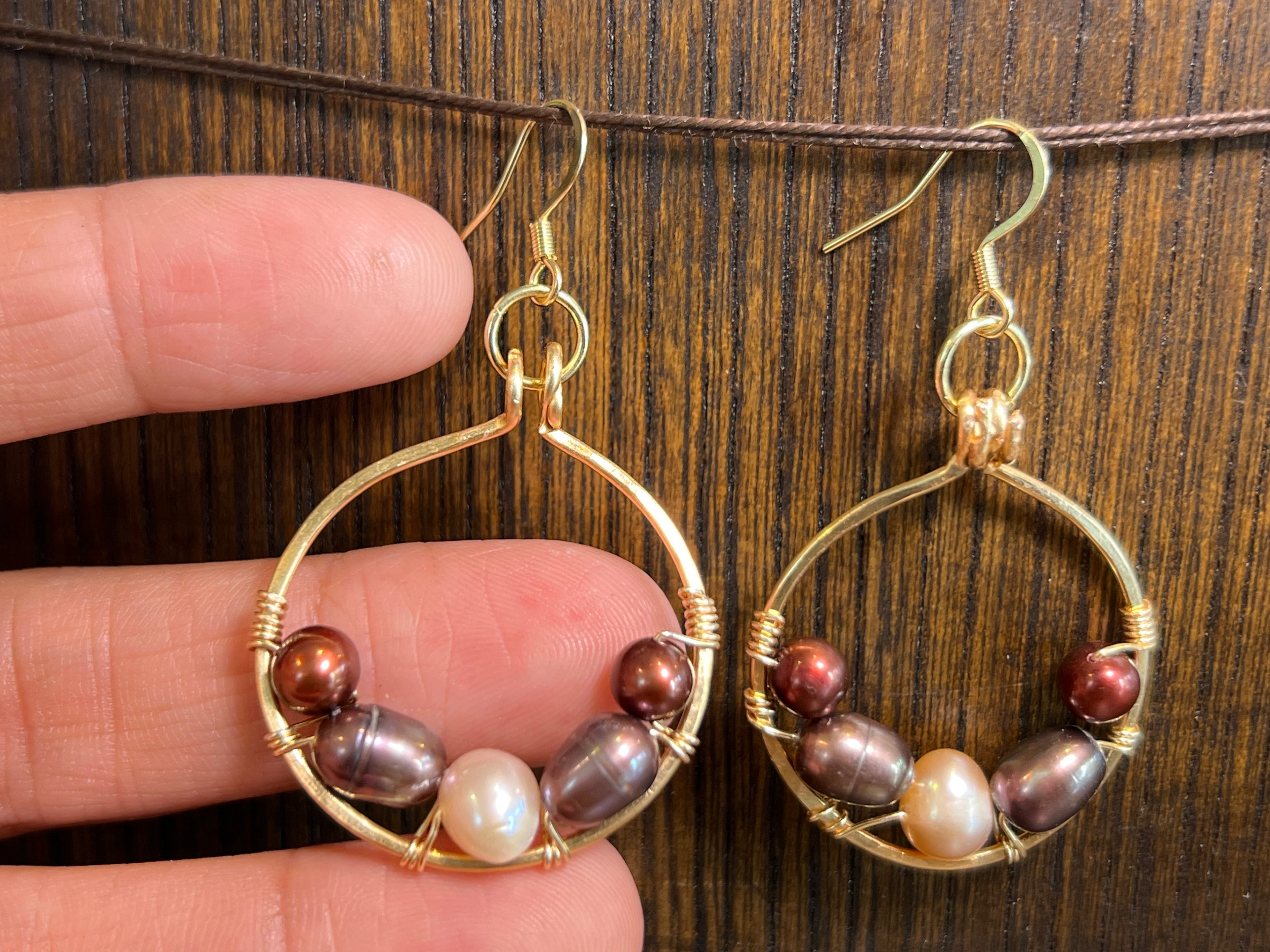 Freshwater Pearl multi - Hoops