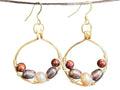 Freshwater Pearl multi - Hoops