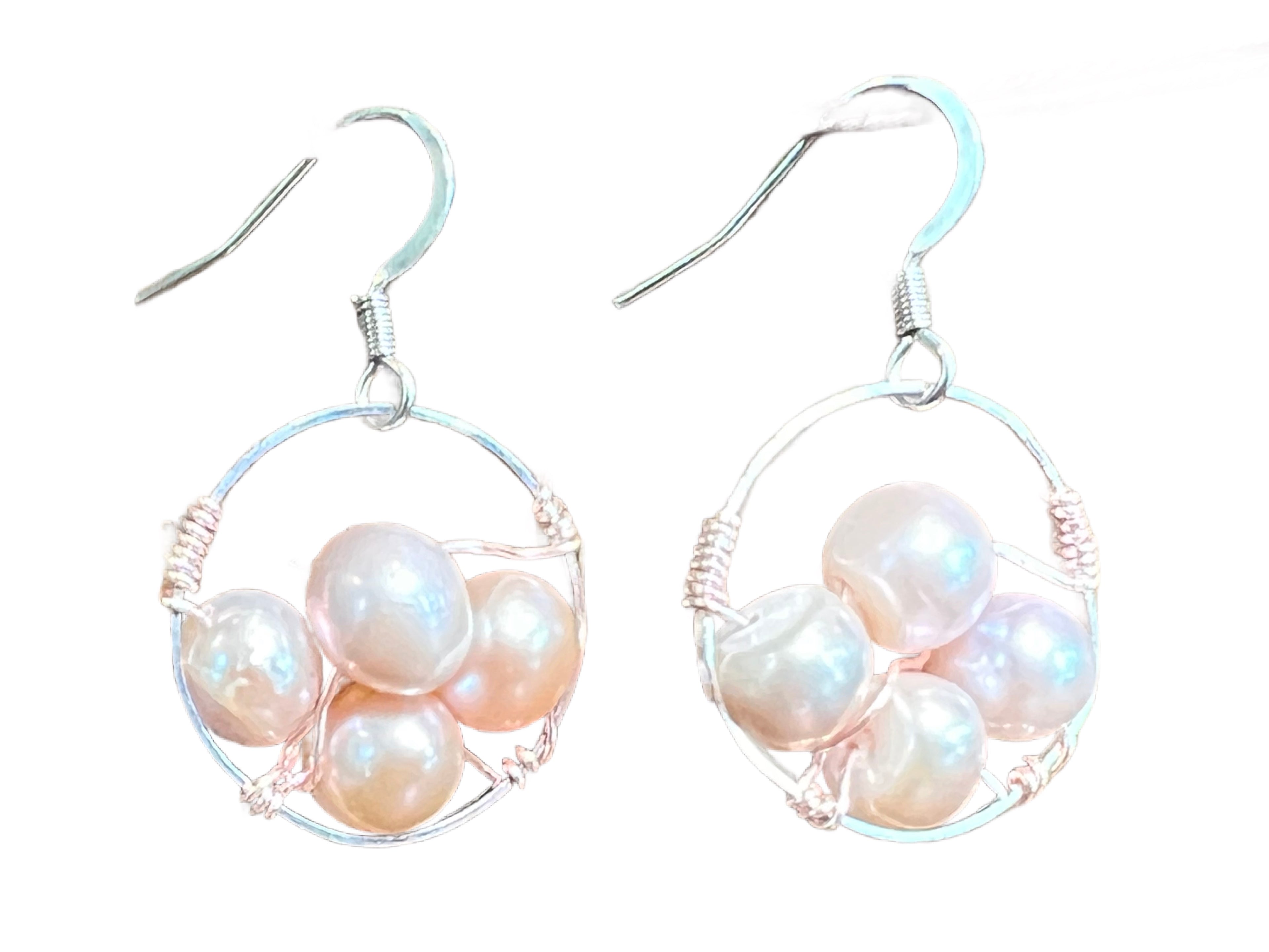 Freshwater Pearl earrings - baby pink