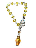 Swarovski Crystal Bracelet 7” - yellow & orange