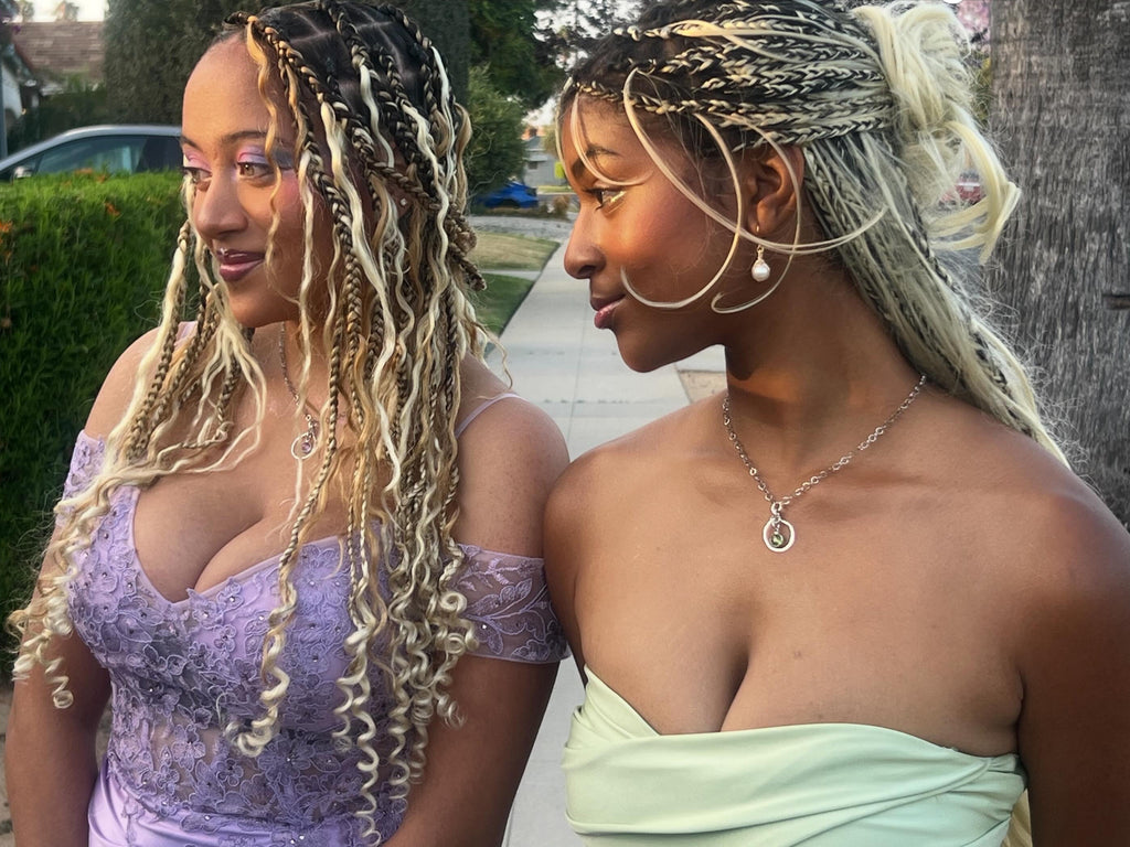 Matching Jewelry Set - Glass Crystal Earrings and Necklace various colors