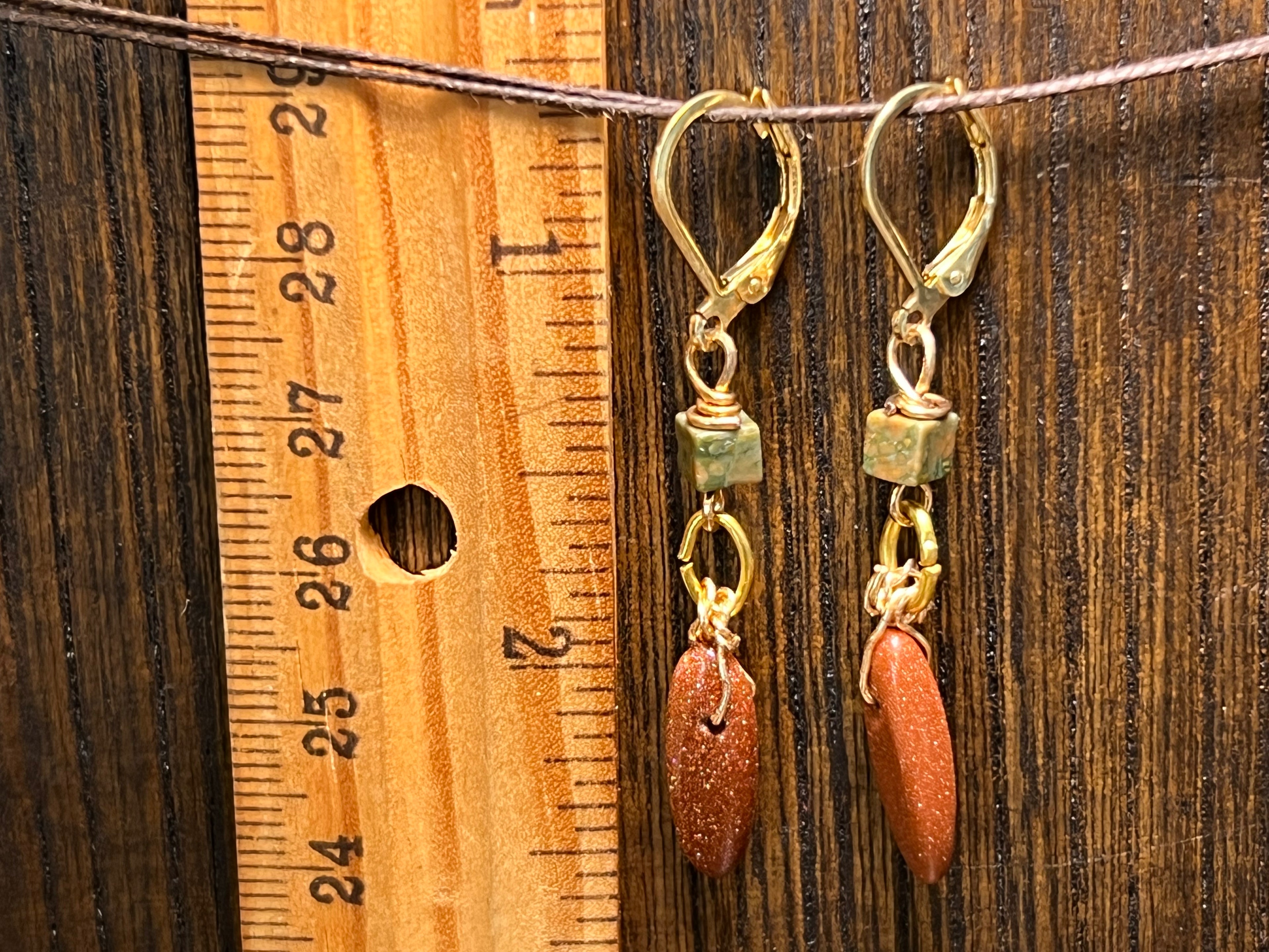Goldstone & Unakite Earrings