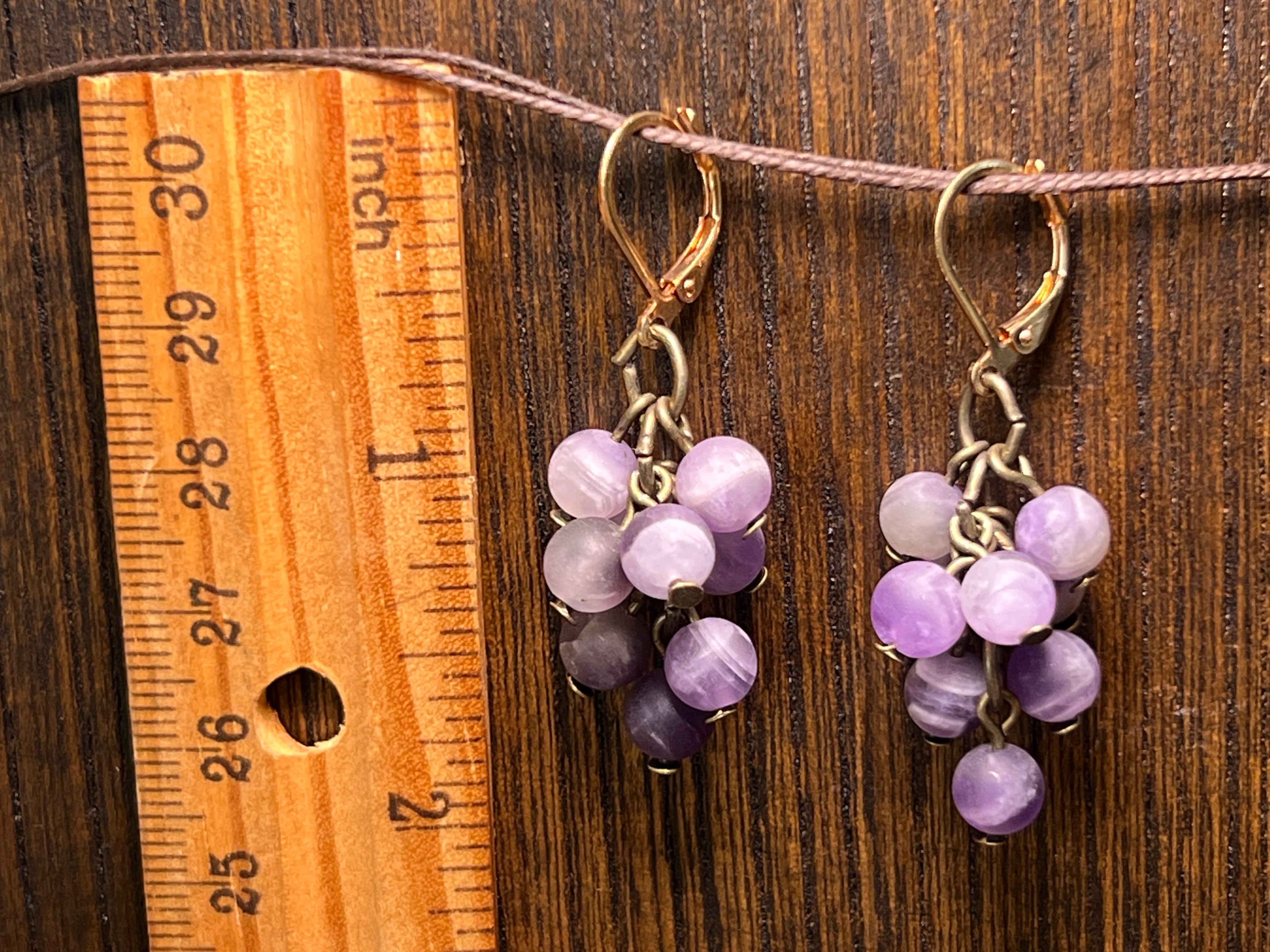 Amethyst Shaky Earrings - matte