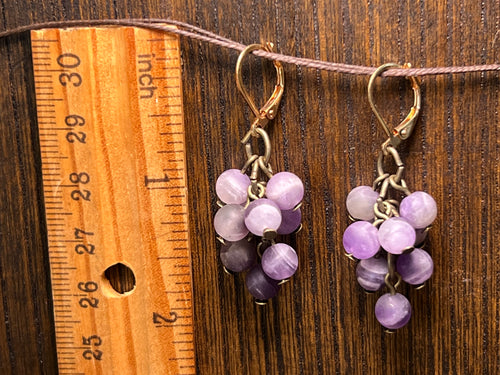 Amethyst Shaky Earrings - matte