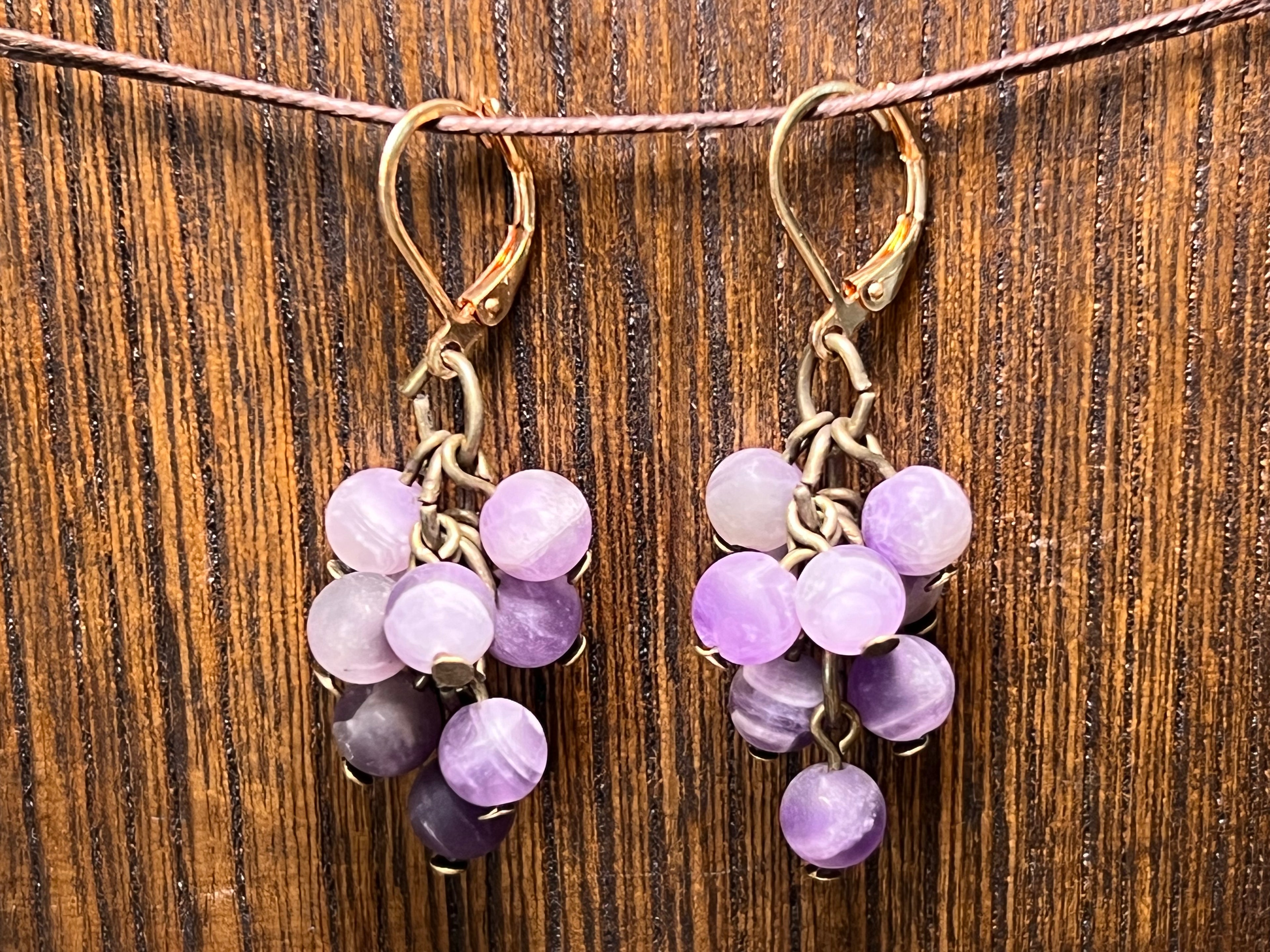 Amethyst Shaky Earrings - matte