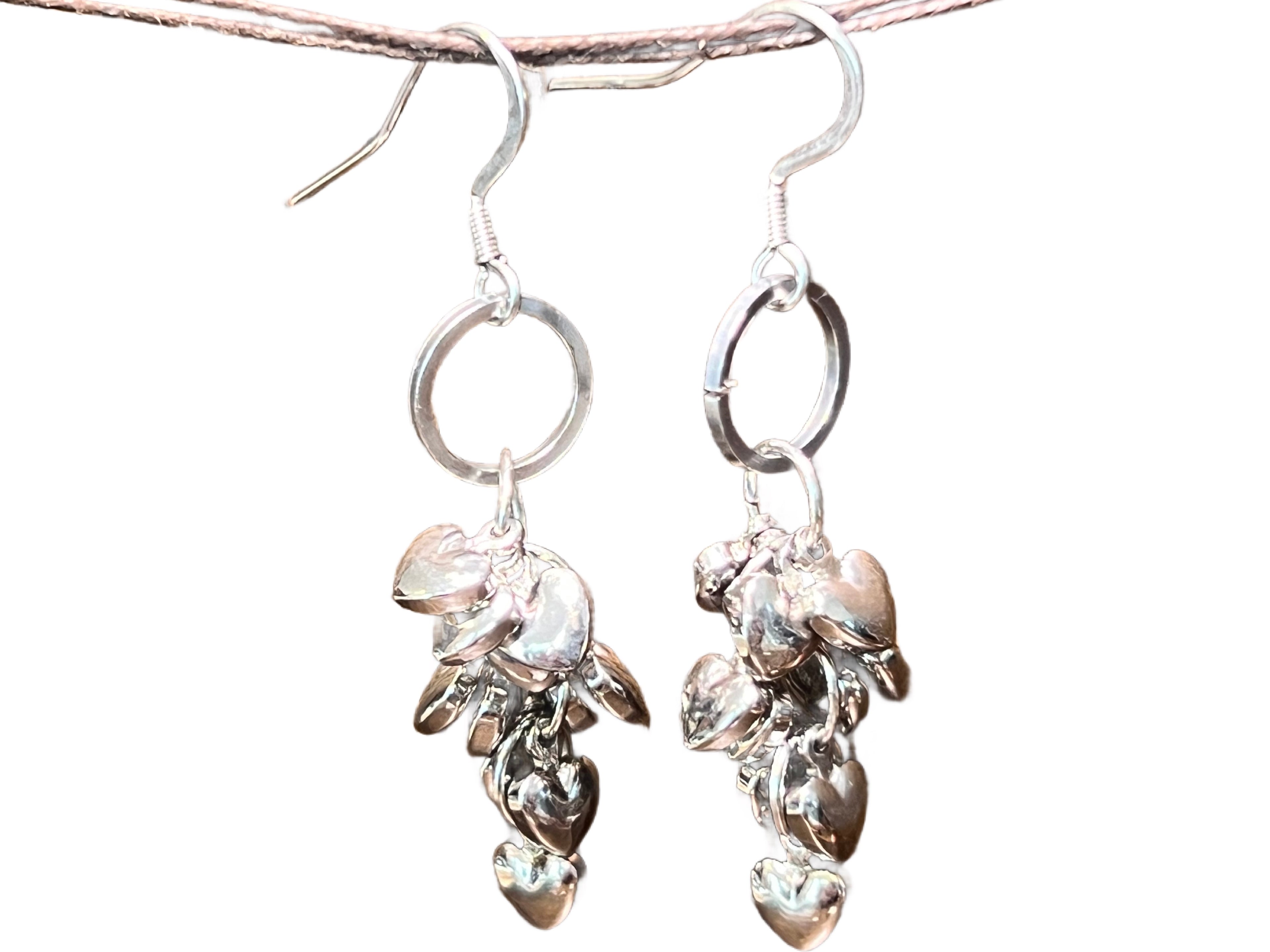 Hearts Shaky Earrings on stainless steel hooks