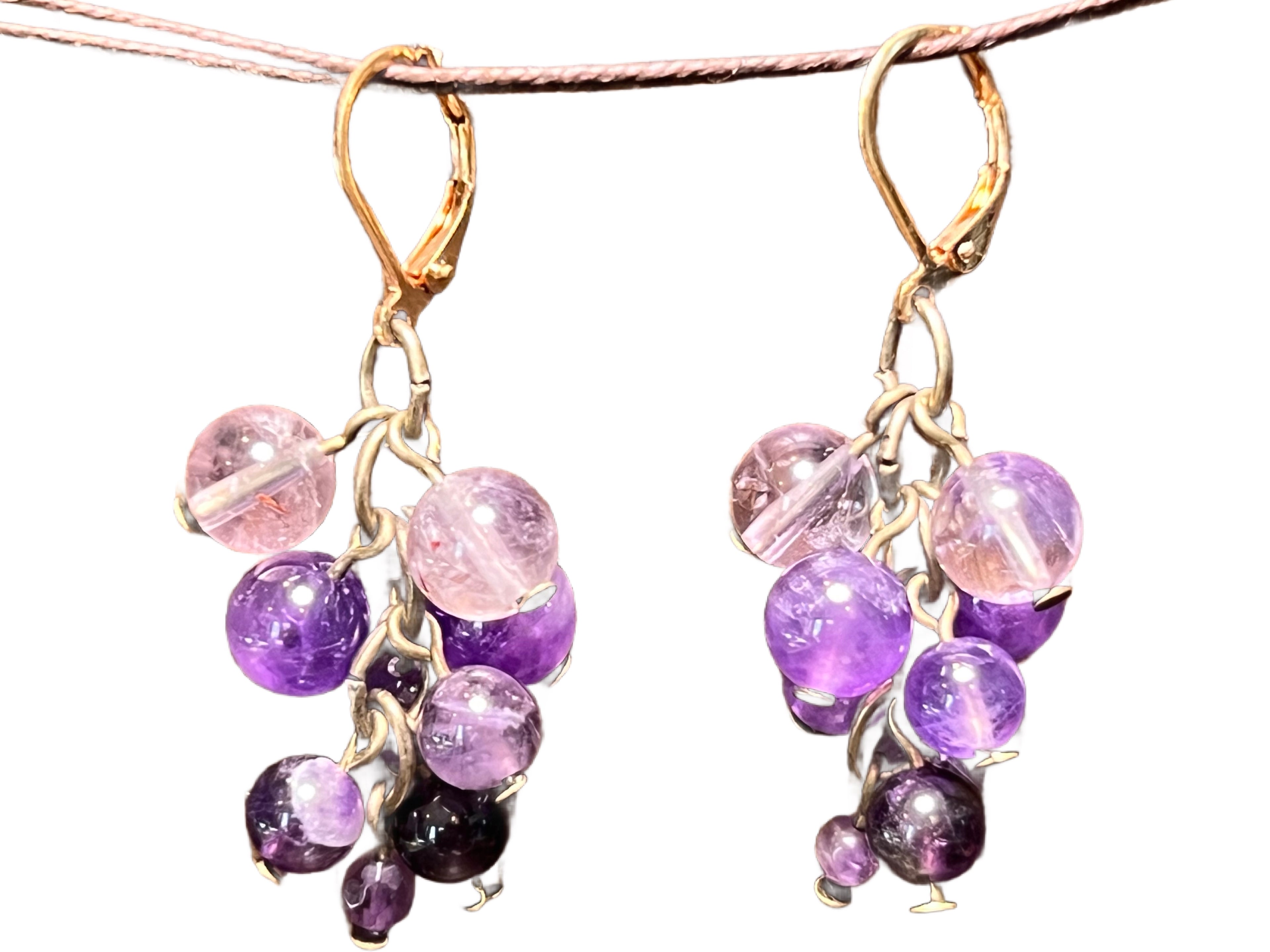 Amethyst Shaky Earrings