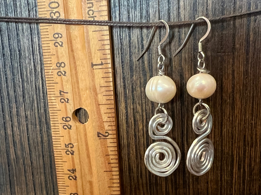 Freshwater Pearl earrings - silver
