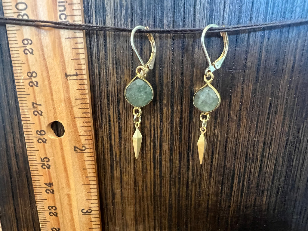 Prehnite earrings