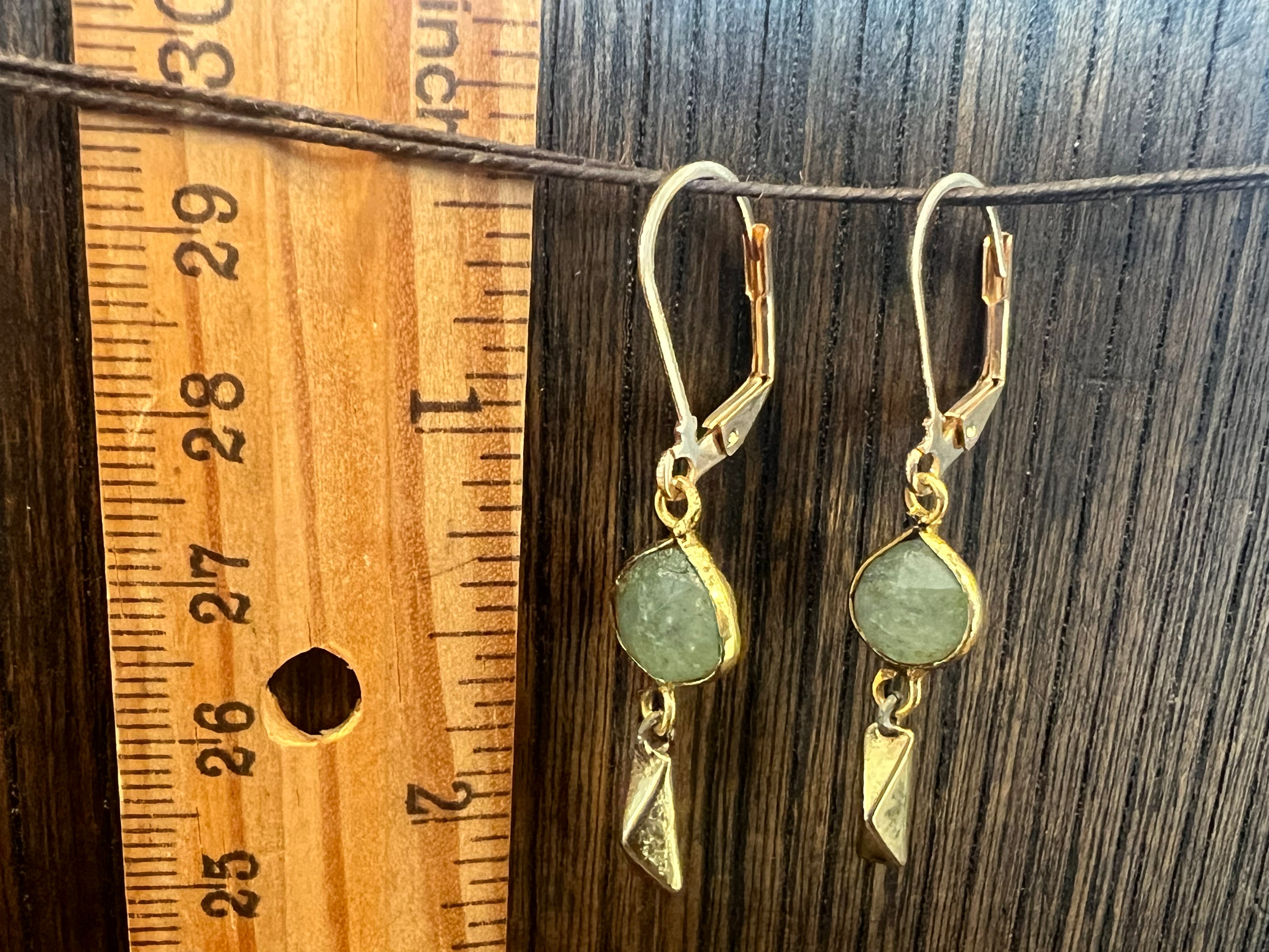 Prehnite earrings