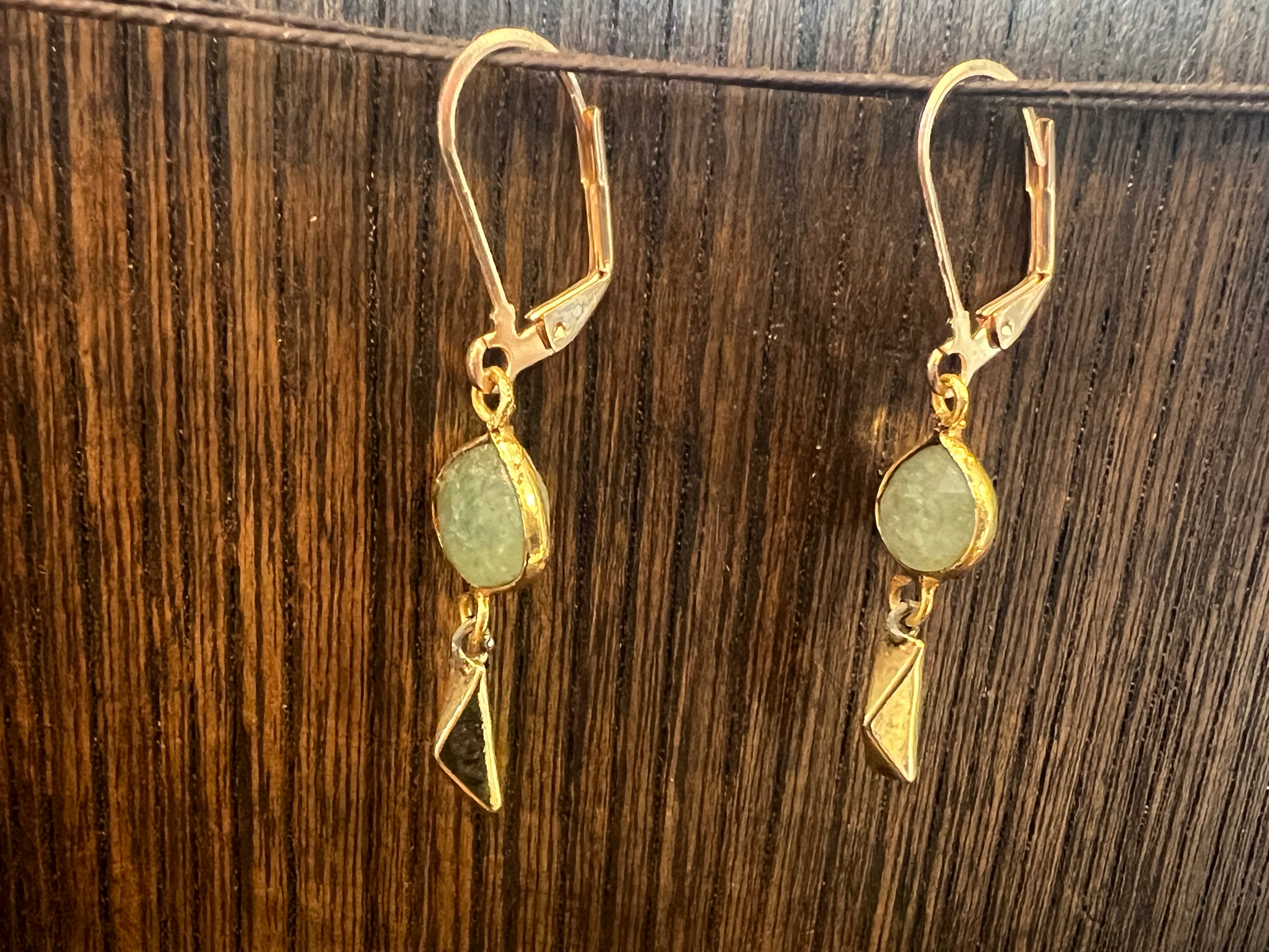 Prehnite earrings
