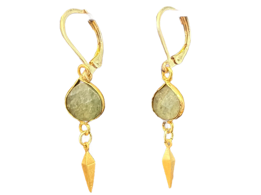 Prehnite earrings