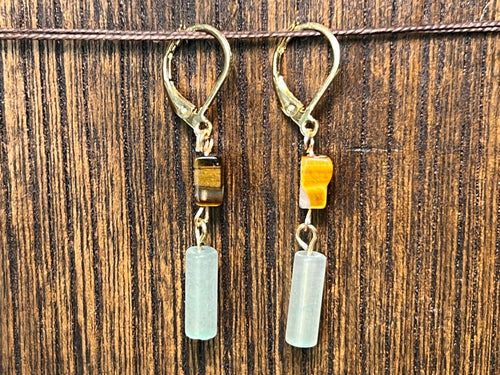 Aventurine & Tiger’s Eye earrings