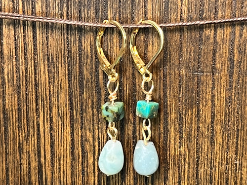 Amazonite & Turquoise earrings