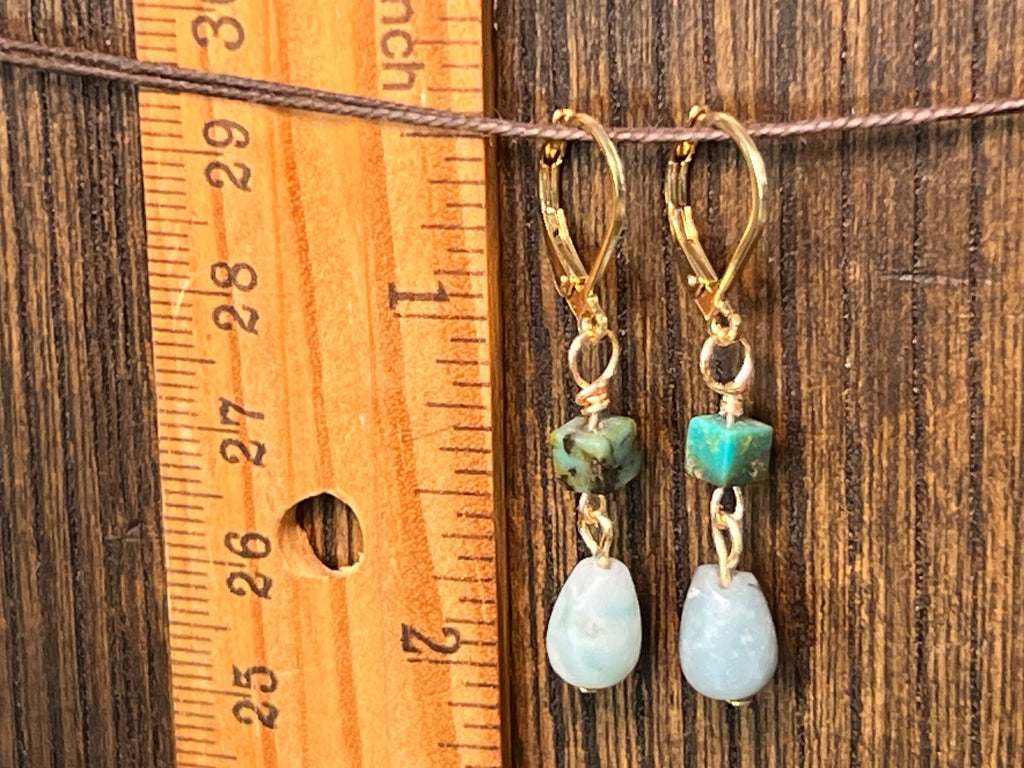Amazonite & Turquoise earrings