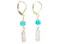 Turquoise & Rose Quartz earrings