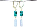 Rose Quartz & Malachite earrings
