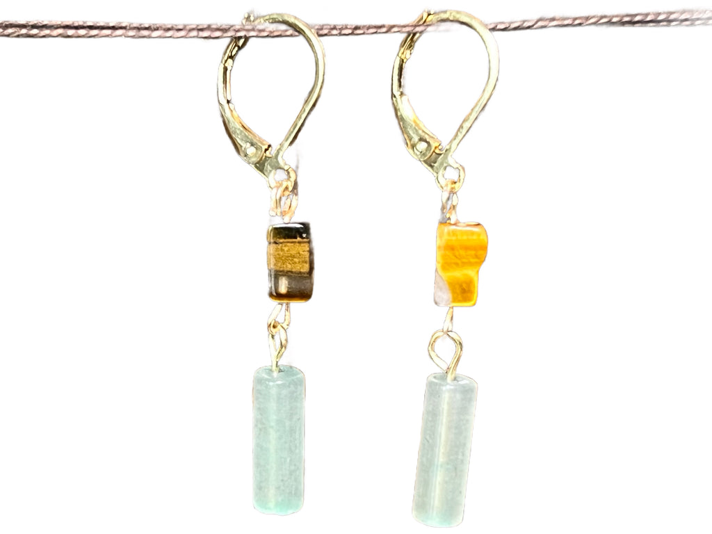 Aventurine & Tiger’s Eye earrings