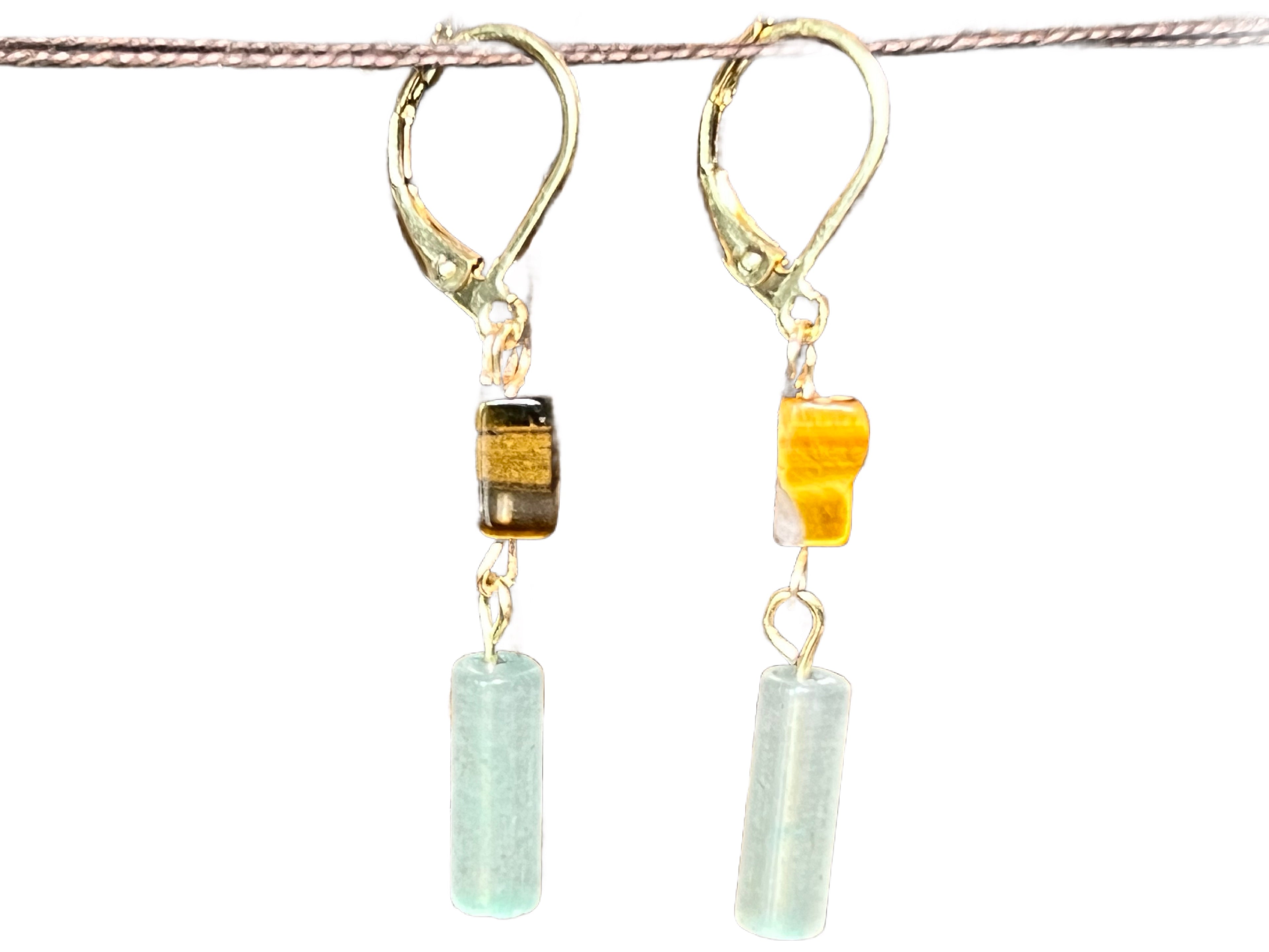 Aventurine & Tiger’s Eye earrings