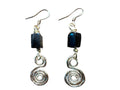 Onyx earrings - Black on 14k gold pl hooks