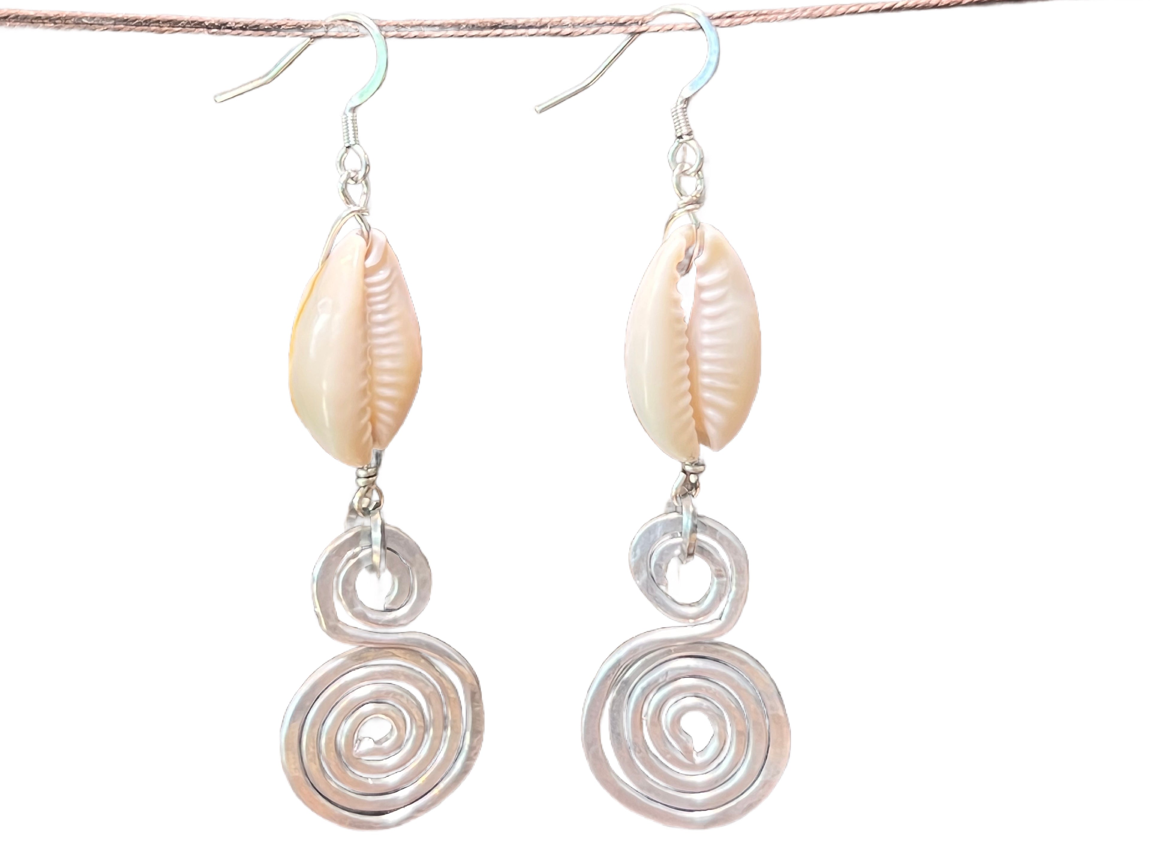 Cowrie Shell and Silver Pl copper on stainless steel - different styles (Copy)