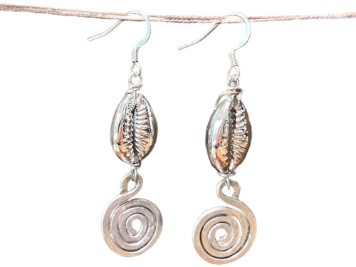 Cowrie Shell and Silver Pl copper on stainless steel - different styles (Copy)
